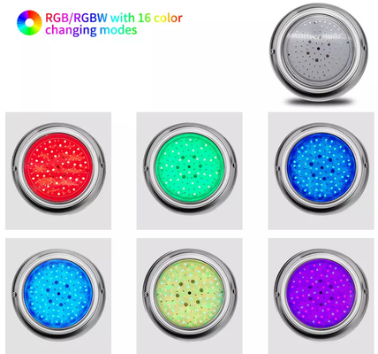 Inox 316L RGB LED Havuz Işığı Sualtı Yüzey Montajlı Su Geçirmez 15W Çok Renkli
