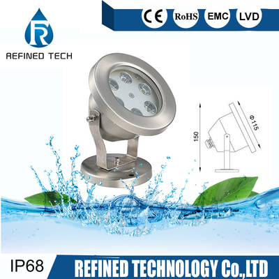 Paslanmaz Çelik LED Sualtı Işık IP68 Su Geçirmez Dayanıklı
