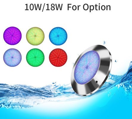 AISI 316LSS RGB LED Yüzme Havuzu Işığı, Tutkal Dolgulu Yüzey Montajlı Havuz Işığı