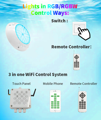 18W 24W 35W Duvara Monte LED Havuz Işığı RGB IP68 WiFi Kontrolü
