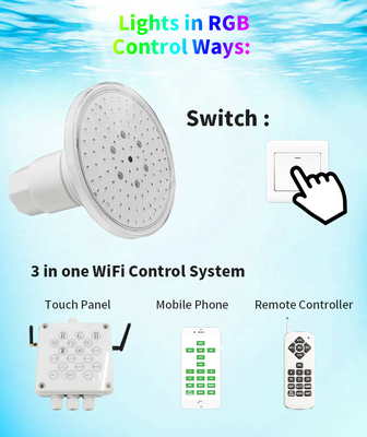 Reçine Dolgulu Gömme LED Havuz Işığı IP68 Su Geçirmez WiFi Kontrolü